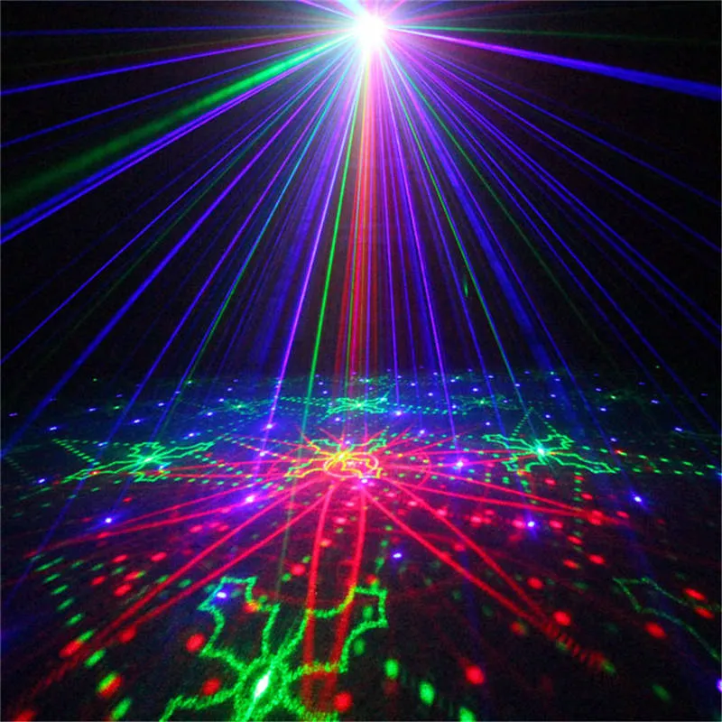 Mini 5 Len 80 RGB Red Green Blue Patterns Projector Laser Equipment Light 3W Blue LED Mixing Effect DJ KTV Show Holiday Stage Lighting 80RGB