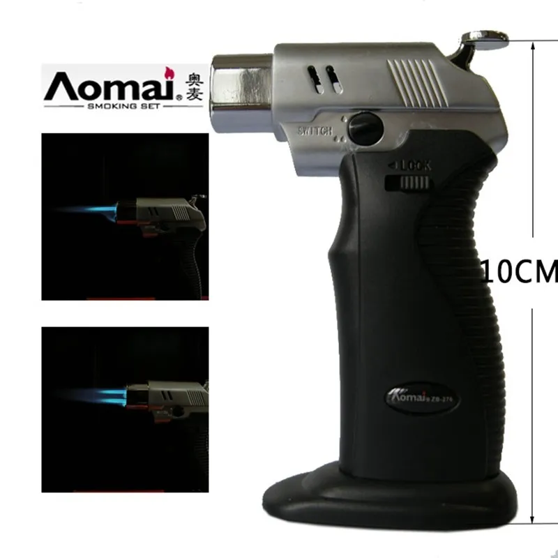 Freies Verschiffen AOMAI Dual flame Löten Einstellbare Flamme Butangas Jet Zigarette Schweißbrenner Feuerzeug