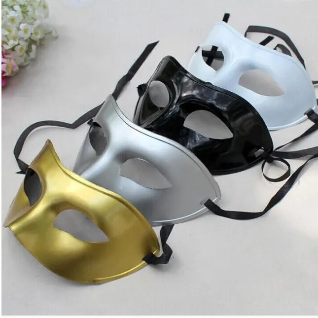 Mäns Masquerade Mask Fancy Dress Venetian Masks Masquerade Masks Plast Half Ansiktsmask Valfri Multi-Color 