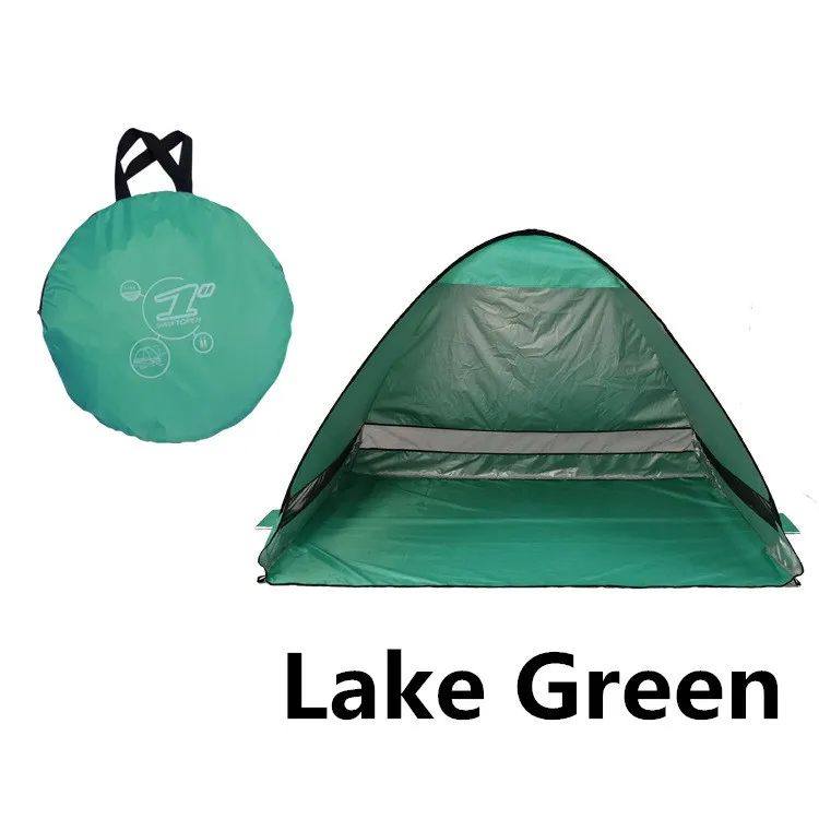 Simpletenter lätt bär tält utomhus camping tillbehör för 2-3 personer UV skydd tält för strand resa gräsmatta 20 st / färgrik tält