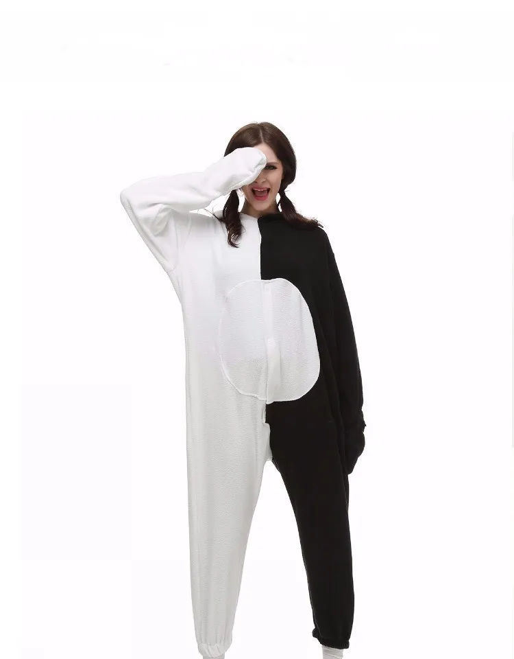 Dingnronpa ding ronpa monokuma monomi ayı polar onesie pijama kostümü cadılar bayramı karnaval parti giyim karikatür tulum slee190a