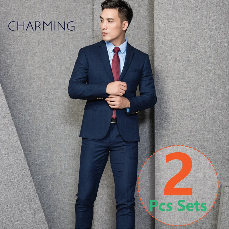Modern Mens Suits Suit For Man Suit + Trousers High Quality Elastic ...