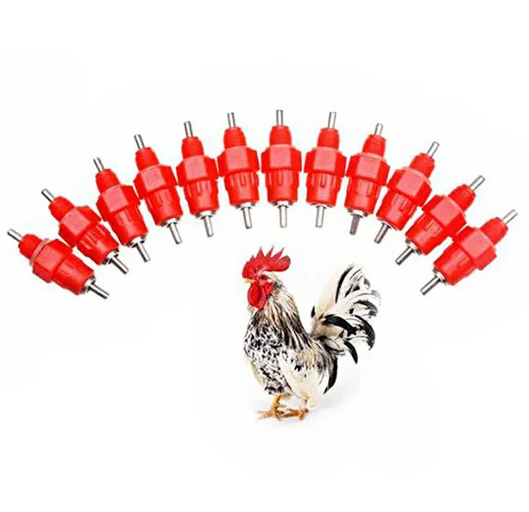 Small Animal Supplies Nipple Drinker Feeder Water Cups Chicken Drinkers 360 Angle Poultry Feeding & Watering