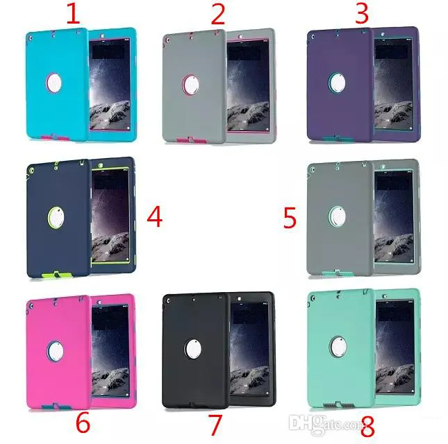 For ipad case defender shockproof Robot Case military Extreme Heavy Duty silicon cover for ipad 2 3 4 5 6 air mini 4 DHL 