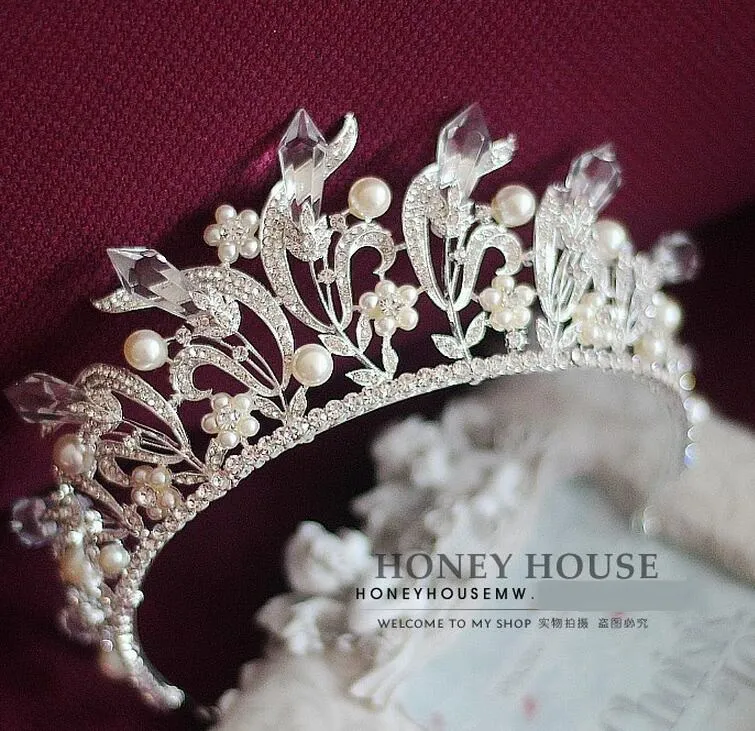 Snow Queen Crown Tiaras Wedding And Party Hair Jewelry May Style Spedizione gratuita La migliore vendita