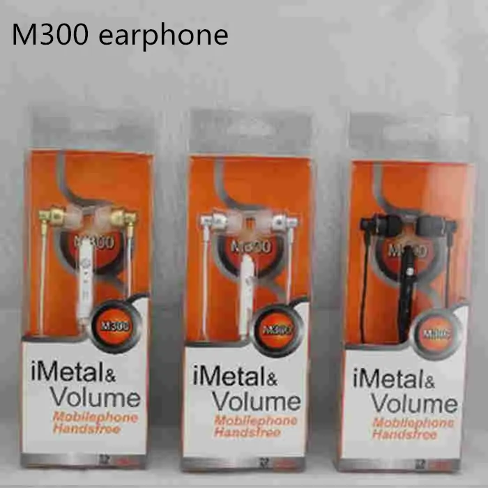 Puissance extrabass dans l'oreille Définition 3.5mm Plug Metal Headphone Headset Langston M300 Metal Earphone avec micro iphone 6 Samsung MP3 Cellphone