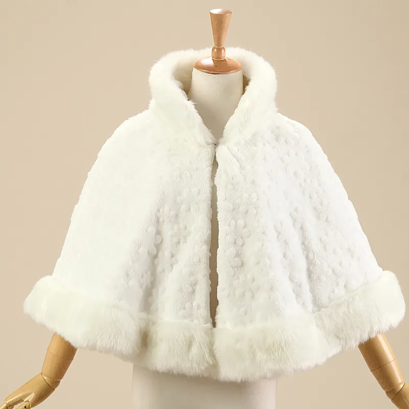 2017 chaud épais fourrure de mariage mannequin collier blanc boléro bolero veste courte hiver hadial cape en stock