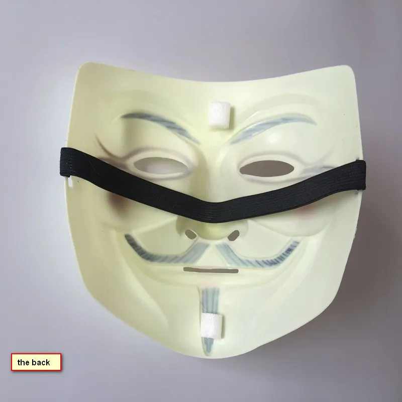 V voor Vendetta Masker Guy Fawkes Anoniem Fancy Cosplay Kostuum Halloween Gezichtsmasker Masquerade Mask Adult Maat