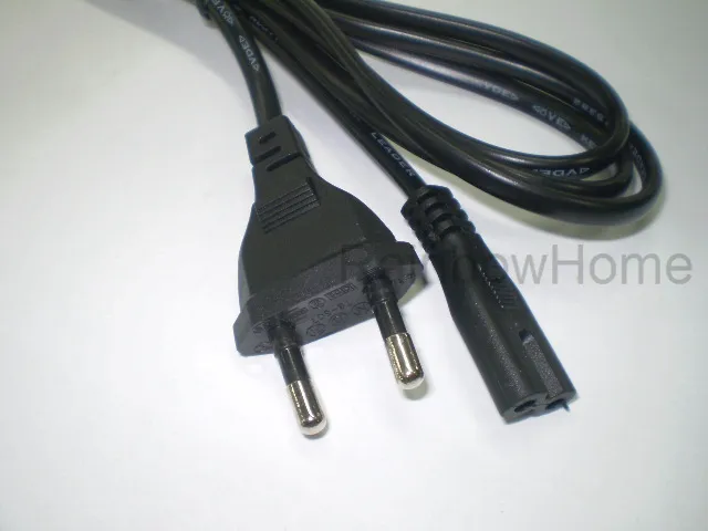 Figure 8 Câble de cordon d'alimentation secteur à 2 broches pour chargeur d'imprimante Playstation petits appareils ménagers Ligne de fil d'alimentation de remplacement 15 M US EU 6449249