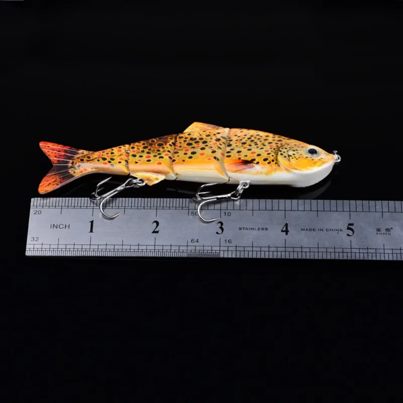 5 Färg 12cm 17g Minnow Fiske Lures Crank Bait Hooks Bass Crankbaits Tackle Sinking Popper Högkvalitativ Fish Lure