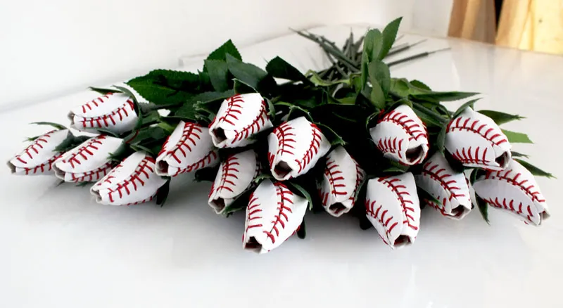 baseball rose softball rose fleur cadeaux