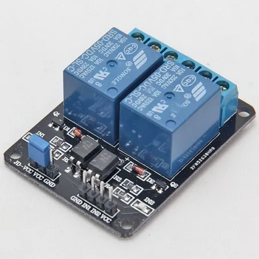 Arduino Pic ARM DSP AVR電子ラズベリーB00246バードの5V 2チャンネルリレーモジュール