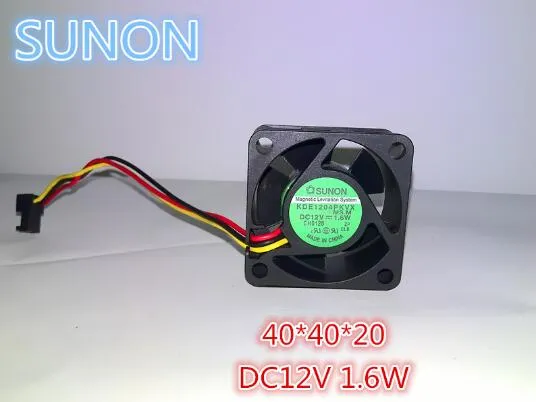 SUNON KDE1204PKVX 12V 1.6W 3P Cooler Cooling Fan 40*40*20mm For CISCO
