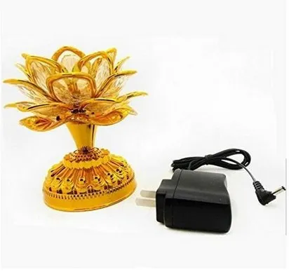 Colorful led lotus lamp Buddha Machine Buddhist supplies of dual-use plug-in battery LED Lotus Flower Romantic Wedding Decorat