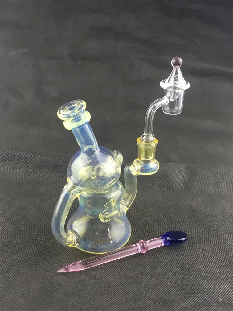 Glazen waterpijp gerookte zilveren boon rig roken pijp, bong 14mm joint, fabriek directe prijsconcessies, welkom op bestelling