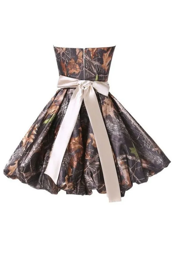 Camo Cocktail Dresses Short: Strapless Party Gown with Big Bow - Shop Now!  from Dhgate Cocktail Dresses - price 63.16