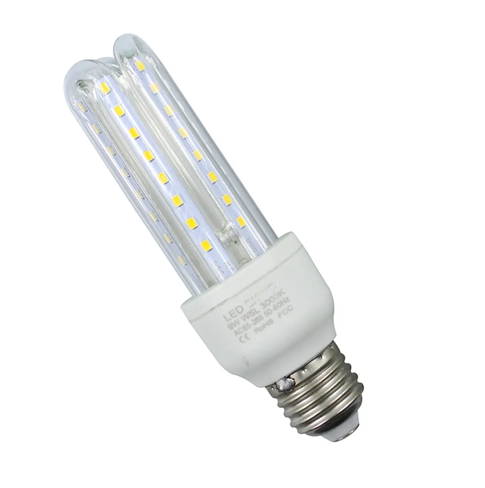 High Power AC 85-265V 9W E27 2835 SMD U Shape Led Corn Bulb Spotlight Led Lamp Ceiling Light 