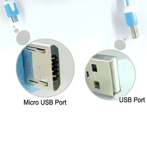 ملون 2in1 Noddle Micro USB Sync Data Cable + Mini USB Car Charger for Samsung HTC Mobile phone - Quality A +