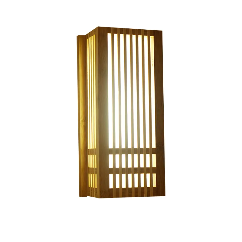 Handmade Chinese Corridor Entrance Bamboo Wall Lights Creative Japanese Balcony Hallway Wall Sconces Natural Bamboo Wall Lamp