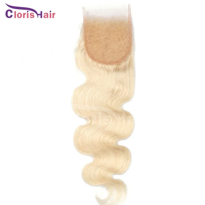 613 blonde bündel mit schließung malaysischer jungfrau body wave top spitze schließung mit 3 bündeln menschliche haare honig blonde wellenförmige webt schließung 4 stücke