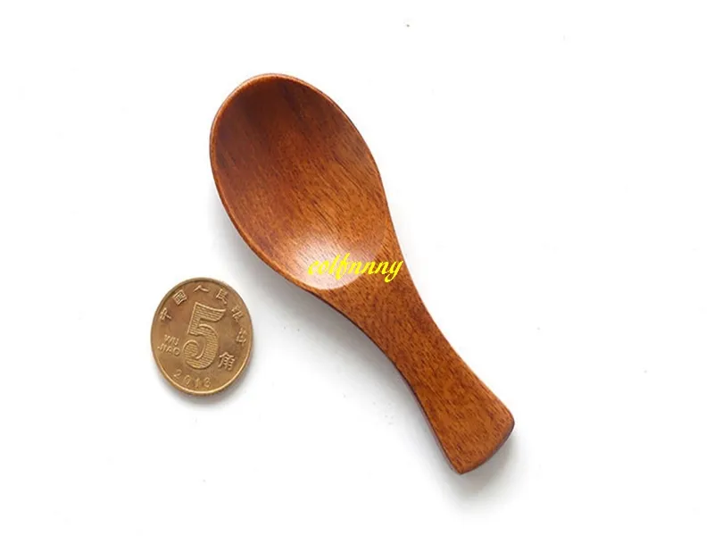 8*2.8cm Mini Wooden Spoon Teaspoon Condiment Utensil Tea Coffee Milk Spoon Kids Ice Cream Scoop Tableware Tool