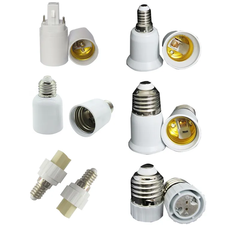 قواعد المصباح e27 إلى e40 led older base clamp base bases for e14 scret e26 b22 light socket wedge gu5.3 gu10 g9 mr16