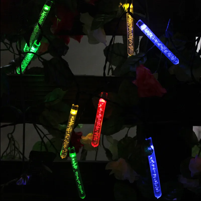 태양 LED 스트링 조명 야외 태양 LED 램프 4.8M 20 LED 얼음 삐몽 램프 luces navidad 태양 정원 조명 LED 요정