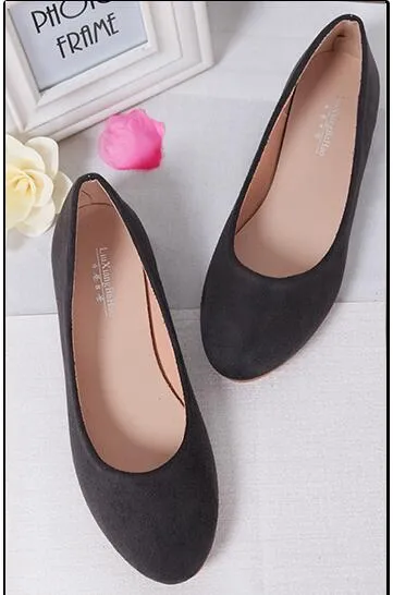 HBP Spring Summer Ladies Shoes Flats Flats Women Flat Shoes Woman Ballerinas black حجم كبير 32 - 44 حذاءًا غير رسمي Sapato Womens Roafe