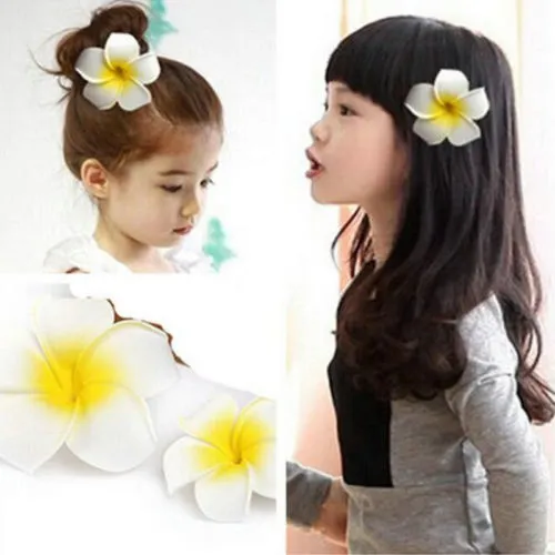 15% korting! Hawaiiaanse Florida Strand Plumeria bruiloft bloemen Haarstroken Schuim frangipani bloem haarspeld bruids haar clip meisje haar accessoire 60 stks