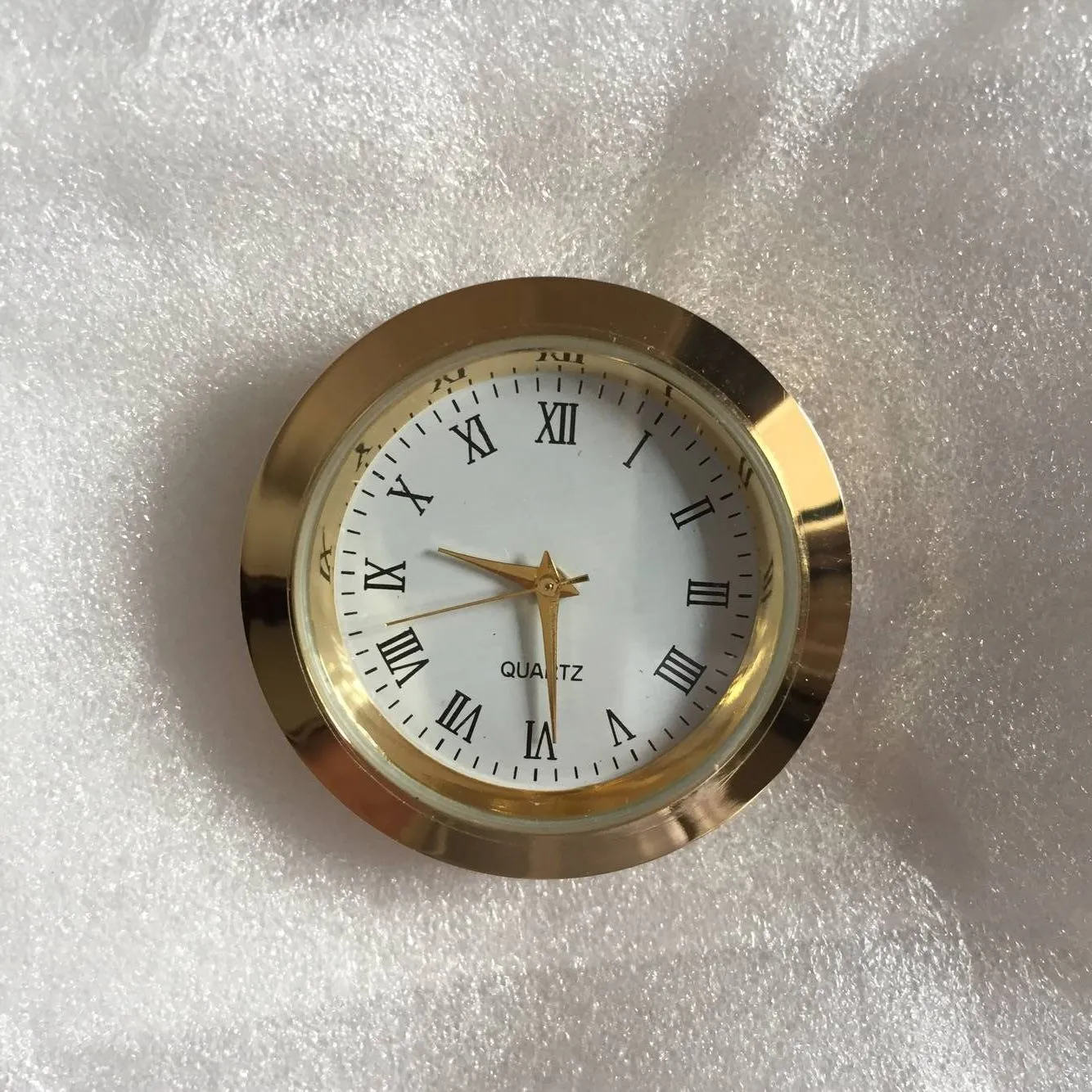 1 horloges d'insertion de 7/16 pouces les plus populaires utilisées taille standard mini 37mm horloge d'insertion en métal doré cadran romain ajustement