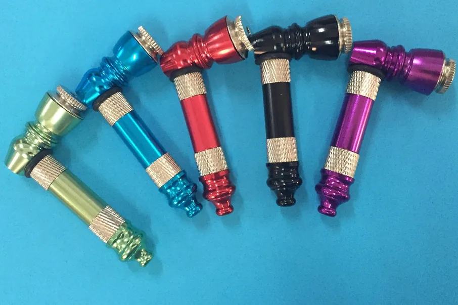 Fast Ship from the USA metal smoking pipe good quality nice colors aluminum anodized tobacco pipe