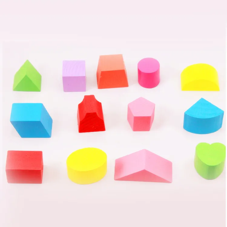 Kid Bloco De Madeira Brinquedos Clássico Multi Forma Cubo Cor Aprenda Presente juguetes brinquedos caixa Multifuncional