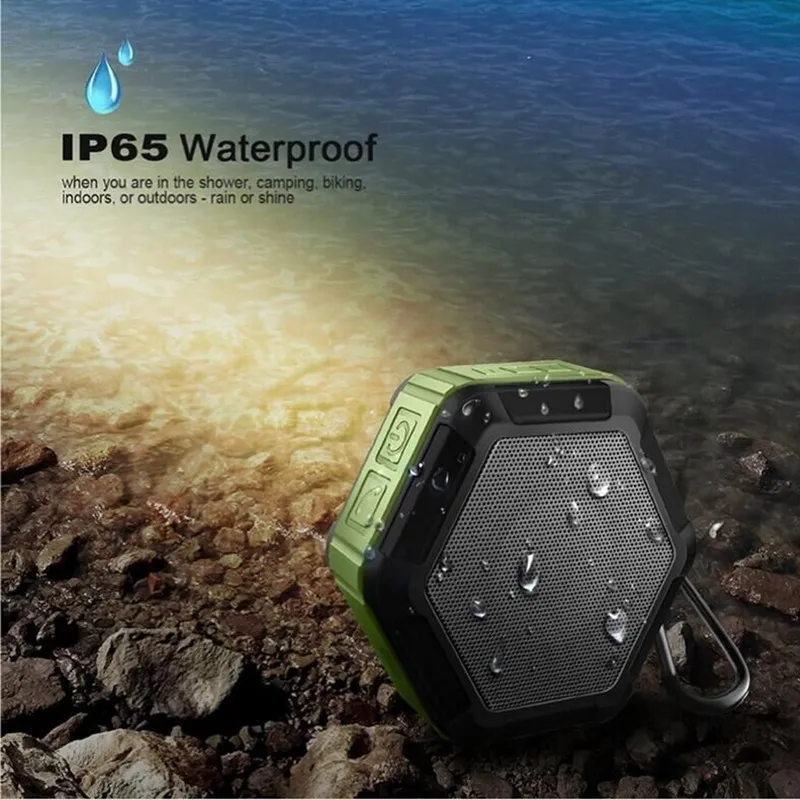 IP65 Vattentät trådlös stereo bärbar utomhus Bluetooth -högtalare Hands Super Mini Wireless Shower Outdoor Sport Climbing Ste9469758