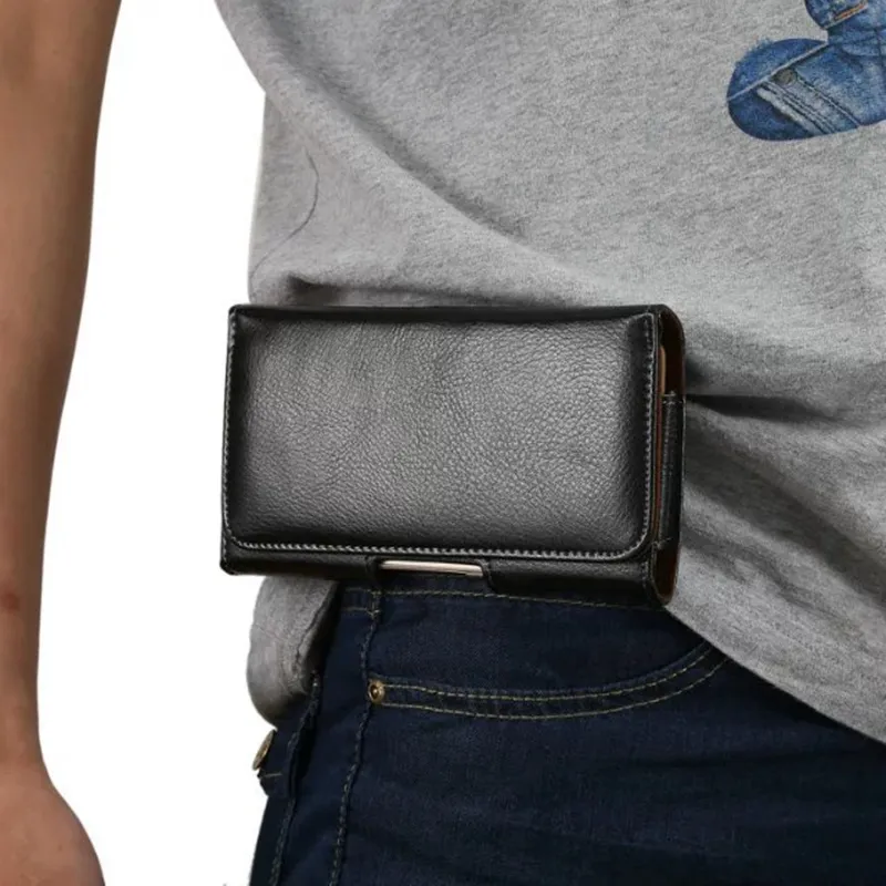 Echtes echtes Leder Grad Celular Hip Holster Horizontal Clip Hüllen für iPhone 15 14 13 12 11 XR XS MAX 8 7 6 SE Samsung S23 S21 S22 Ultra Plus Schnalle Gürtel Mantel Herren Tasche