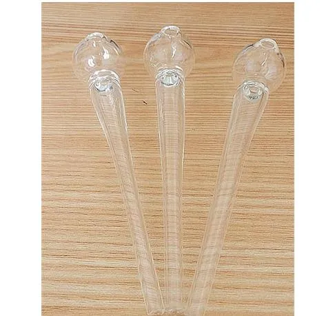 Neueste kegelförmige klare 14 cm Glas-Ölbrenner-Rohre, gerade Glas-Wasserpfeifen, Wasserpfeifen, Glas-Bong-Wasserpfeifen zum Rauchen, freies Schiff S