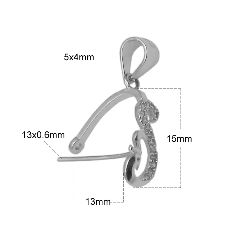 Beadsnice大きいペンダントベールの手作りジュエリーの調査結果925スターリングシルバーピンチベールクリップビッグストーンズID 34633
