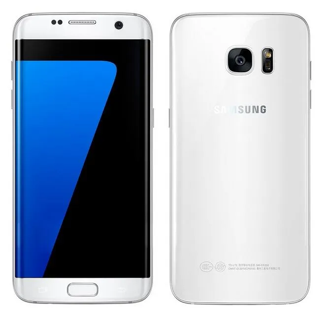 Оригинальный Samsung Galaxy S7 Пограничного G935A G935T G935P G935V G935F 5,5" окт сердечник 4GB / 32GB 12MP 4G LTE разблокирована Восстановленный телефон