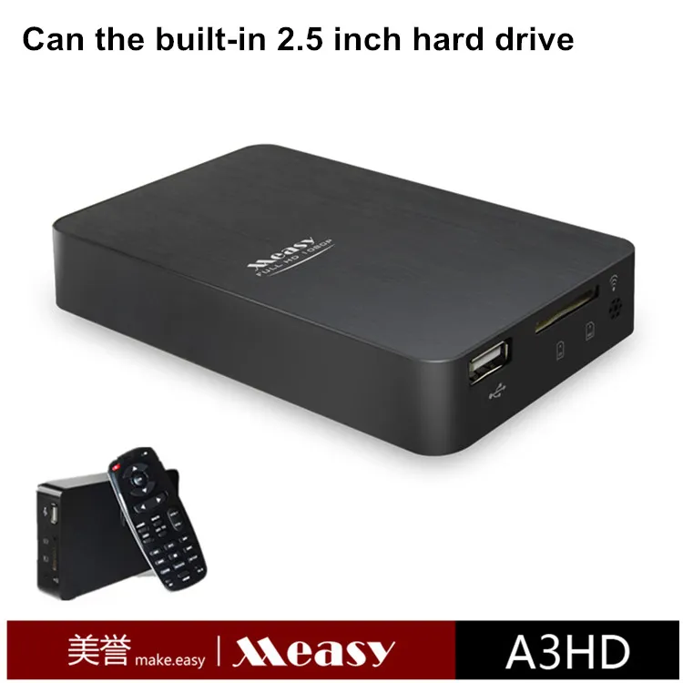 Measy A3HD Full HD Media Player 1080P MKV B 2.5 SATA HDD,2TB,MKV,H.264