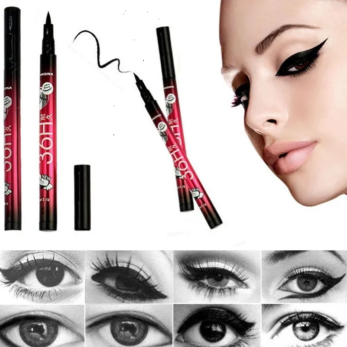 Nieuwste aankomsten zwart waterdichte pen vloeistof eyeliner oogliner potlood make-up schoonheid comestics T173 Gratis verzending