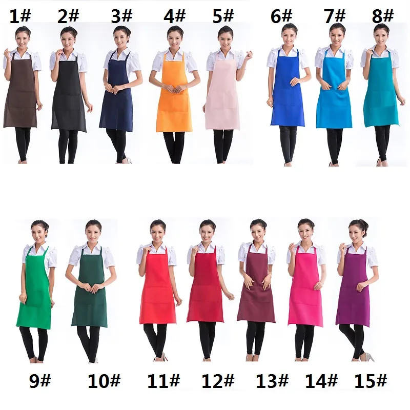 Customized Personalized Unisex Apron Cooking Kitchen Restaurant Bib Apron Dress with Pocket Gift Hot