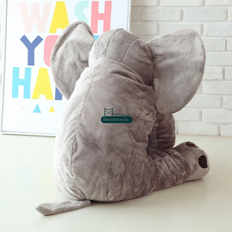 Dorimytrader 80cm plyschtecknad elefant leksak jätte fylld mjuk varm djur kram kudde docka baby present dy61222