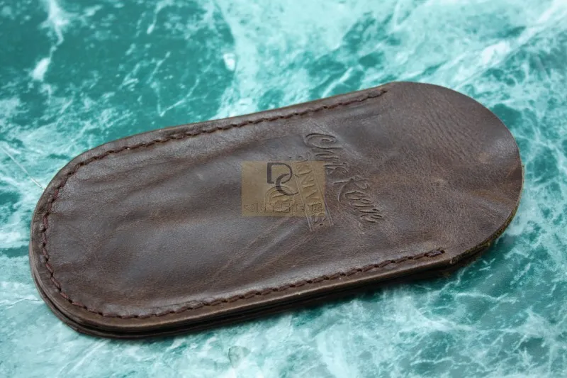 Hand made 100% genuine leather sheath pouch for folding knife pocket knife gentleman knife such as Sebenza Whaleshark