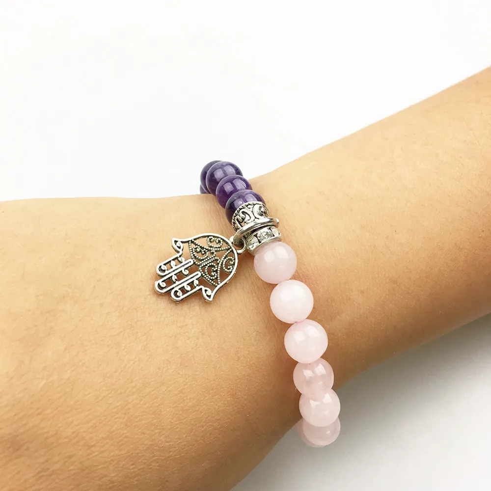 Migliore regalo del braccialetto di yoga di disegno d'avanguardia del braccialetto della pietra della Rosa del braccialetto del `s delle nuove donne di disegno SN1222 Migliore trasporto libero