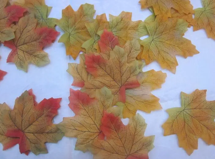 New Arrive Artificial Cloth Maple Leaves Multicolor Autumn Fall Leaf For Art Scrapbooking Wedding Bedroom Wall Party Decor 6045200