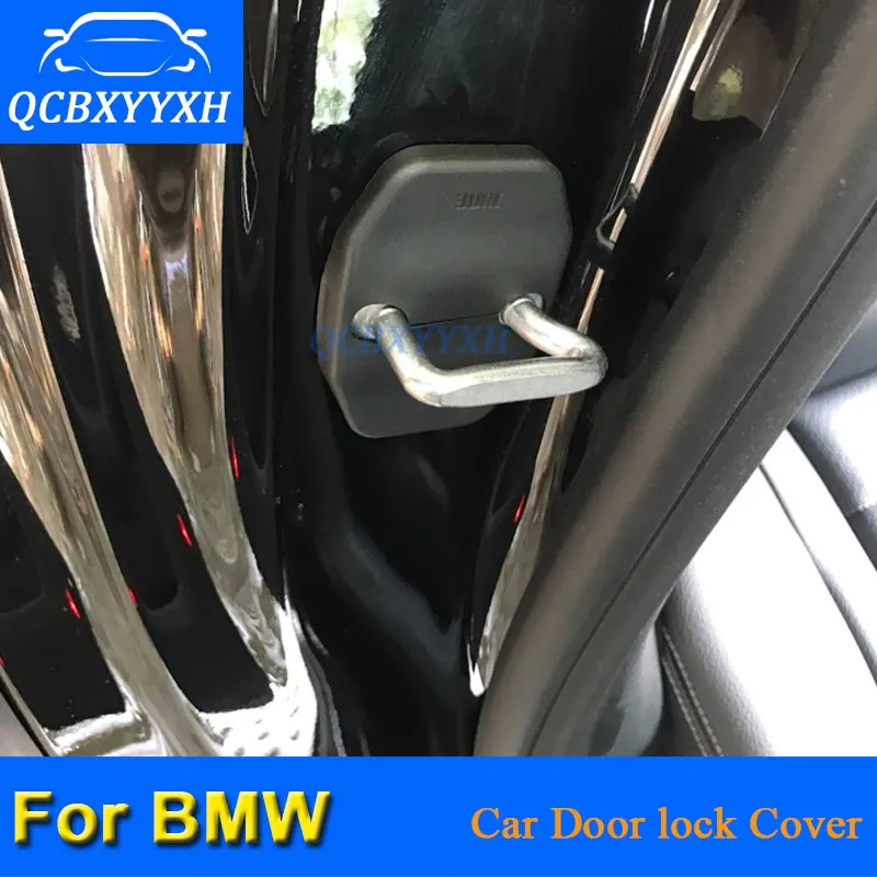 QCBXYYXH 4 Adet / grup ABS Araba Kapı Kilidi Koruyucu Kapakları Için BMW 1/2/3/4/5/7 Serisi X1 / X3 / X4 / X5 / X6 2004-2018 Araba Styling Kapı ...