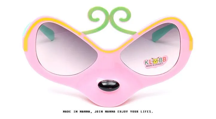 NUEVA moda gafas de sol para niños gafas de sol con montura de máscara Expresiones de estilo caliente con monos de plástico mezcla de colores