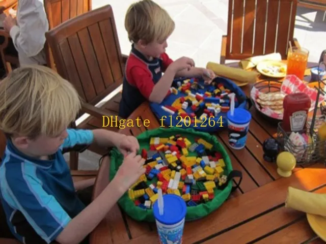 100 stks / partij Gratis Verzending 45cm Draagbare Kinderen Kinderen Speelgoed Opbergtas Organizer Home Outdoor Play Mat Deken Size s