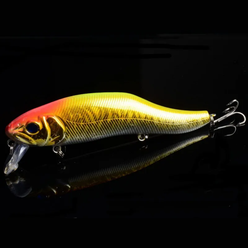 2 pz/lotto i Minnow Esche Da Pesca Bass Crankbait Ganci Affrontare Crank Esche Occhi 3D richiamo di pesce 24.5g 12 cm/4.72