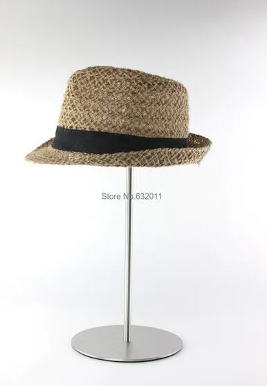 Présentoir en métal inoxydable poli mat, présentoir de chapeau simple à la mode, porte-chapeau, présentoir de chapeau