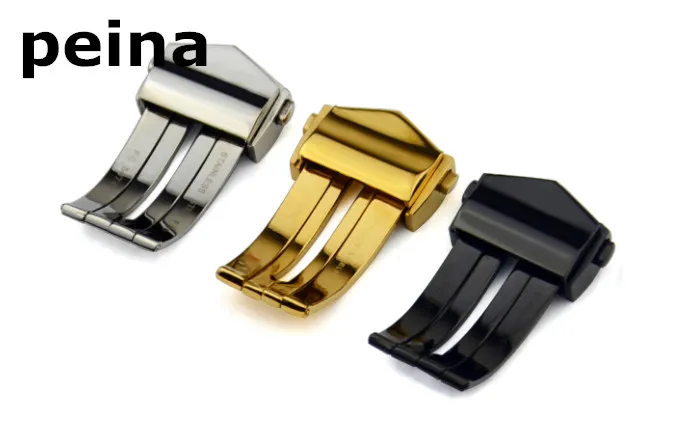 18mm 20mm yeni paslanmaz çelik Gümüş Siyah Gold Watch Band Boke Dağıtım Tokası Watchbands 4743797